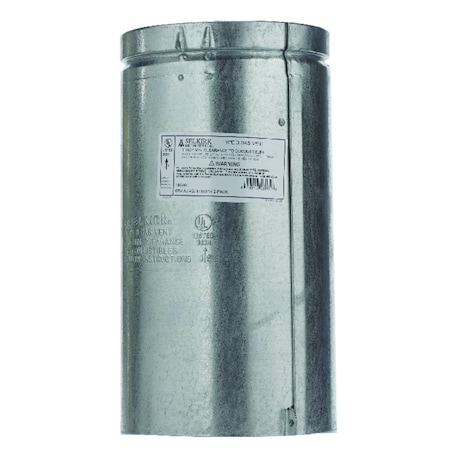 Selkirk Selkirk 6 in. D X 12 in. L Aluminum Round Gas Vent Pipe 186082